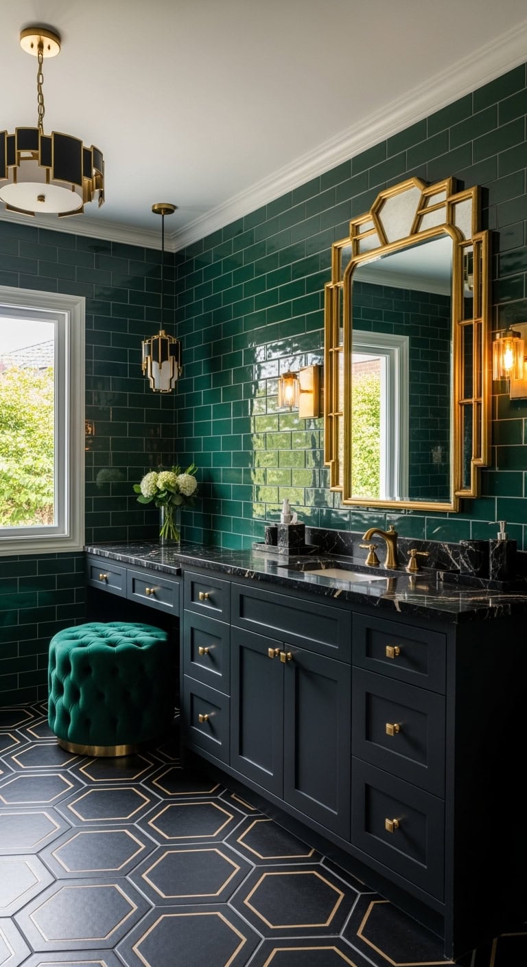 emerald velvet hollywood luxe