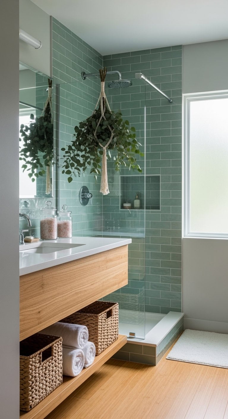 eucalyptus spa inspired bathroom makeover