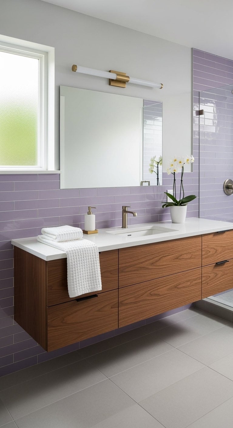 floating lavender vanity oasis