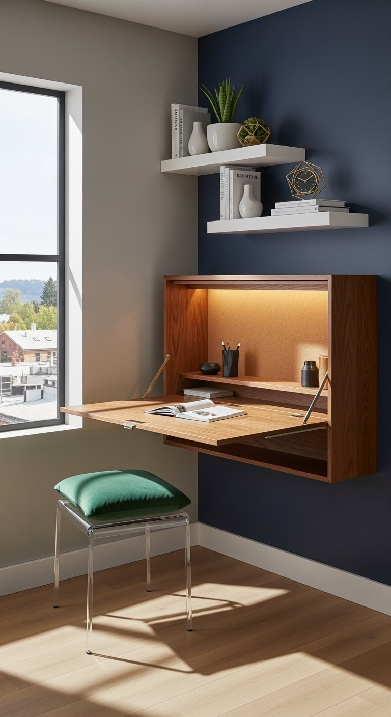 fold down corner workspace solution