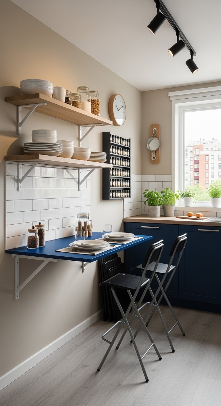 fold down wall mounted dining