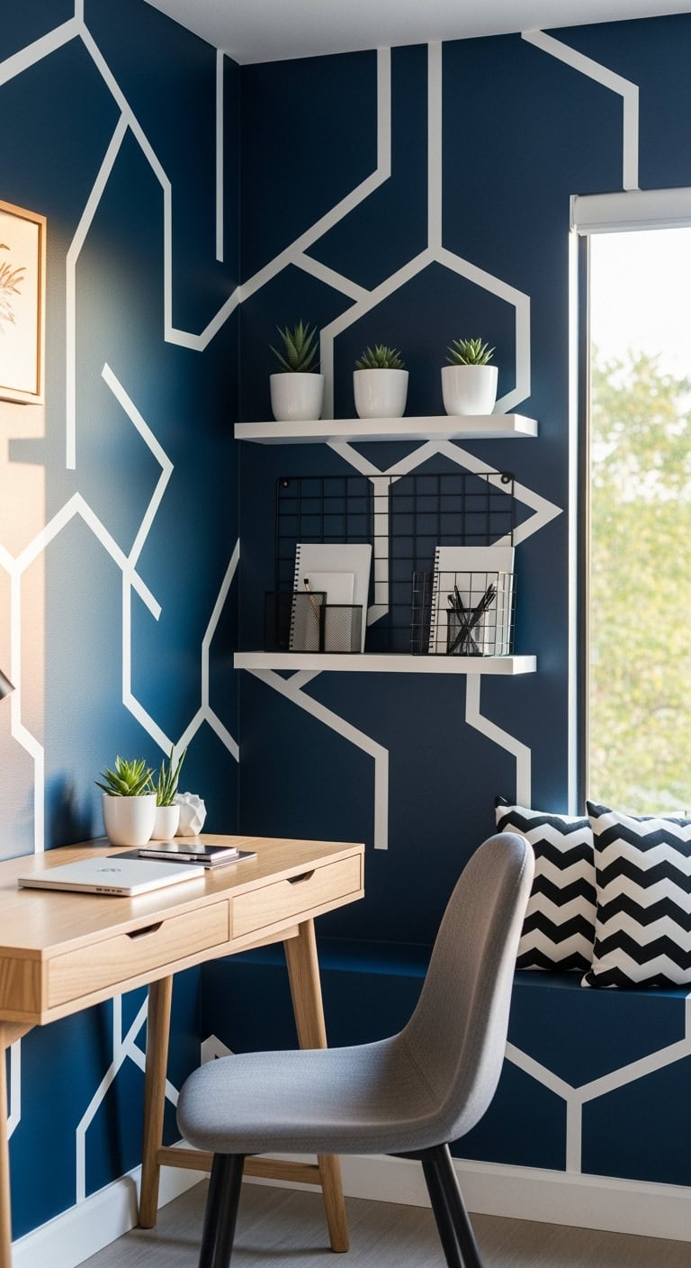 geometric structured home office