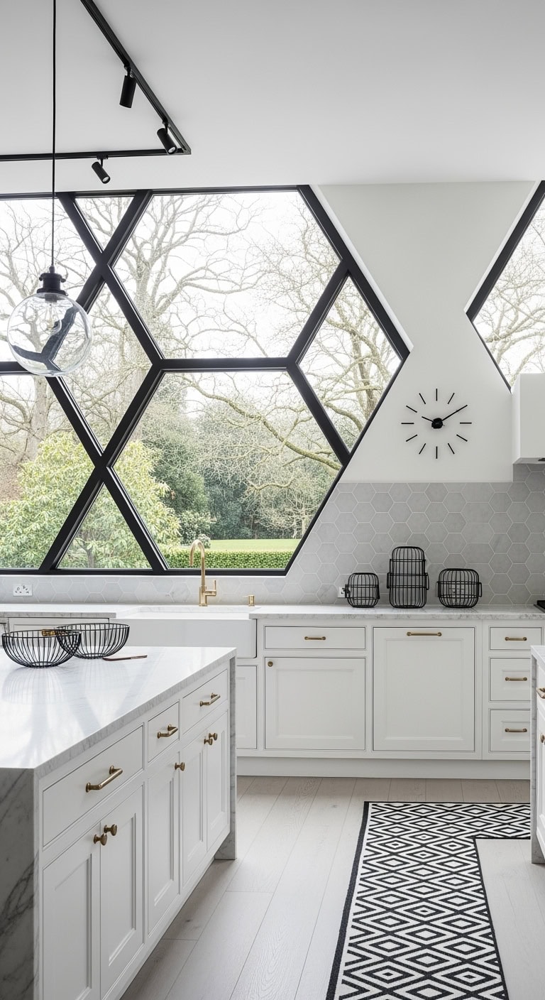 geometric windows kitchen makeover