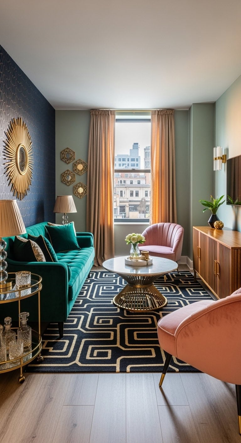 glamorous compact art deco