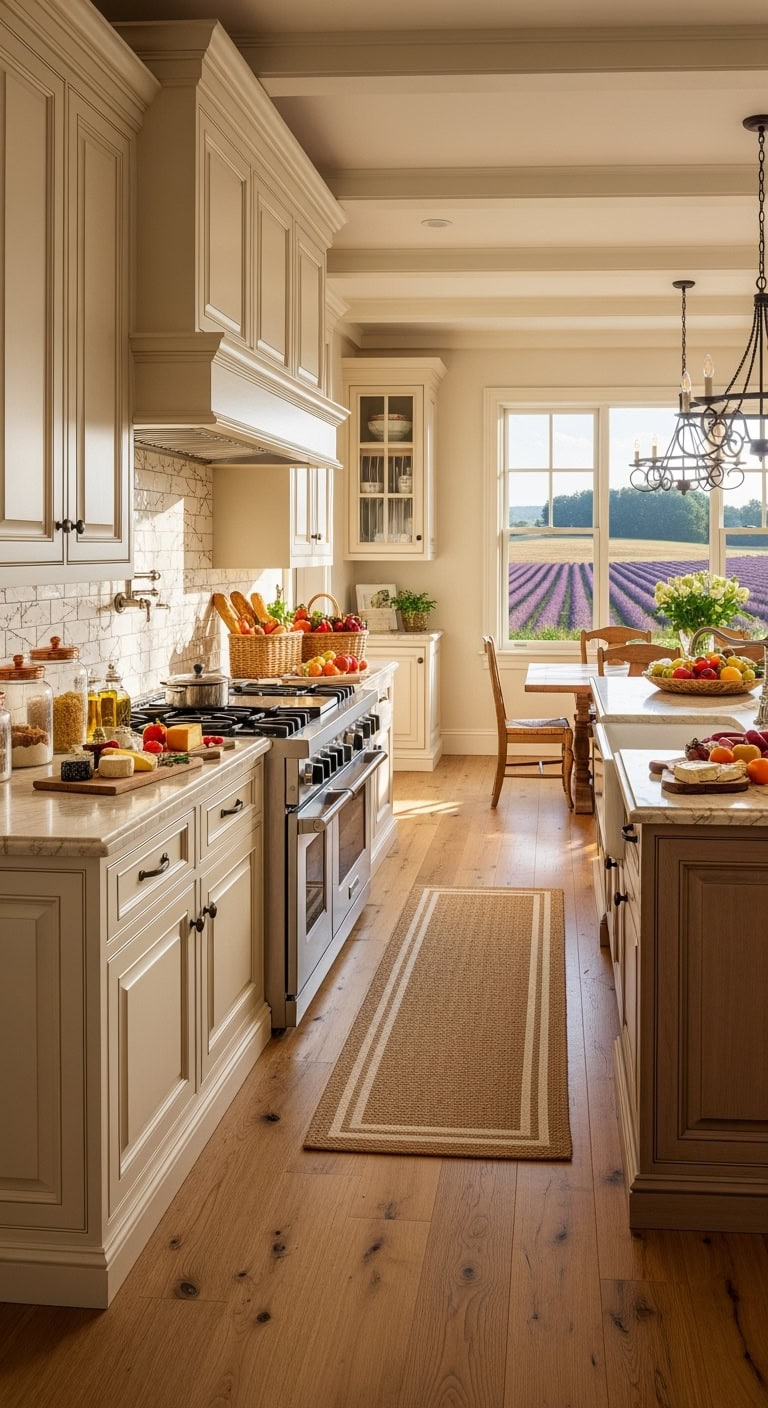 glazed alder french kitchen