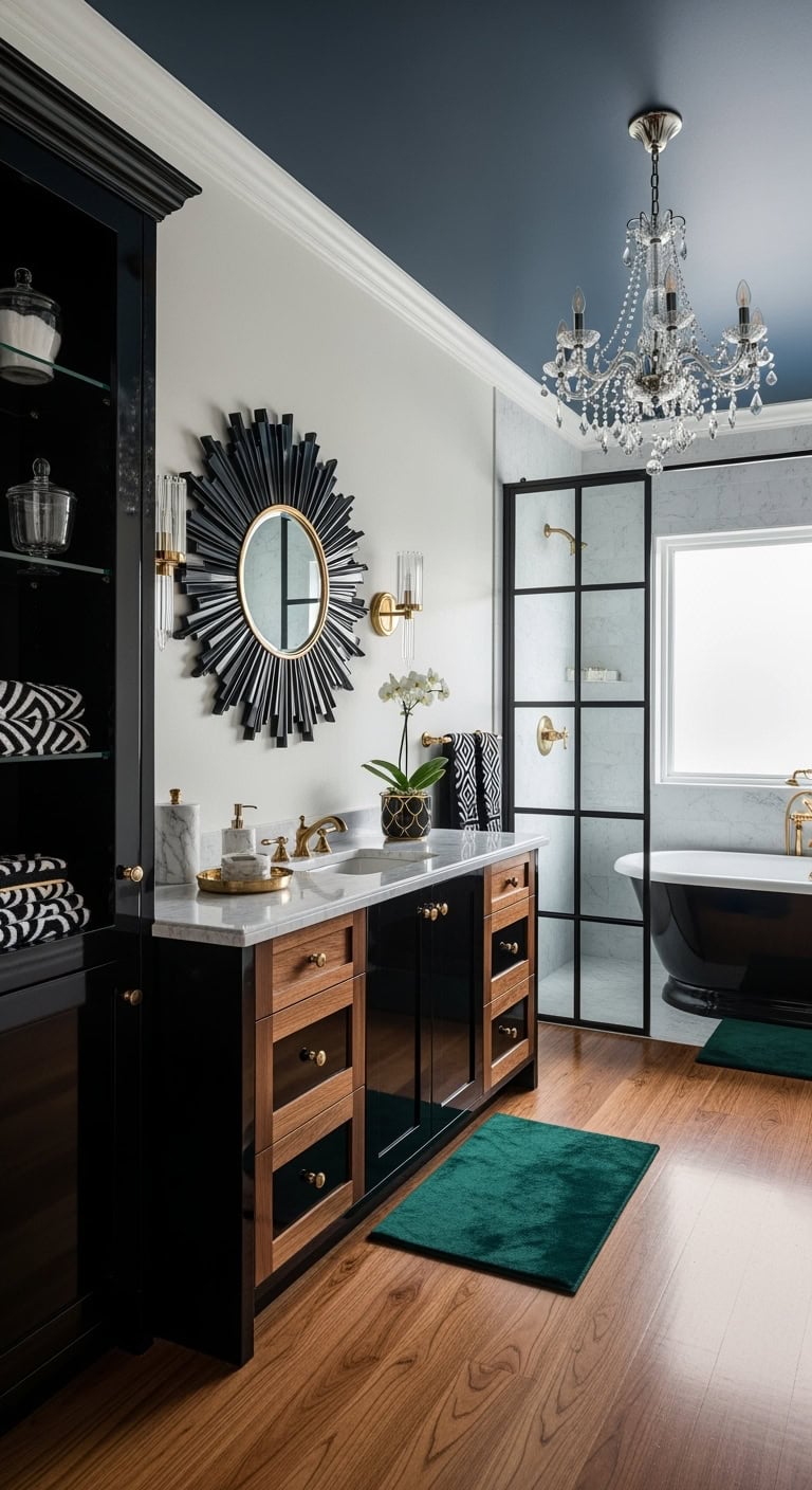 glossy black lacquered luxury