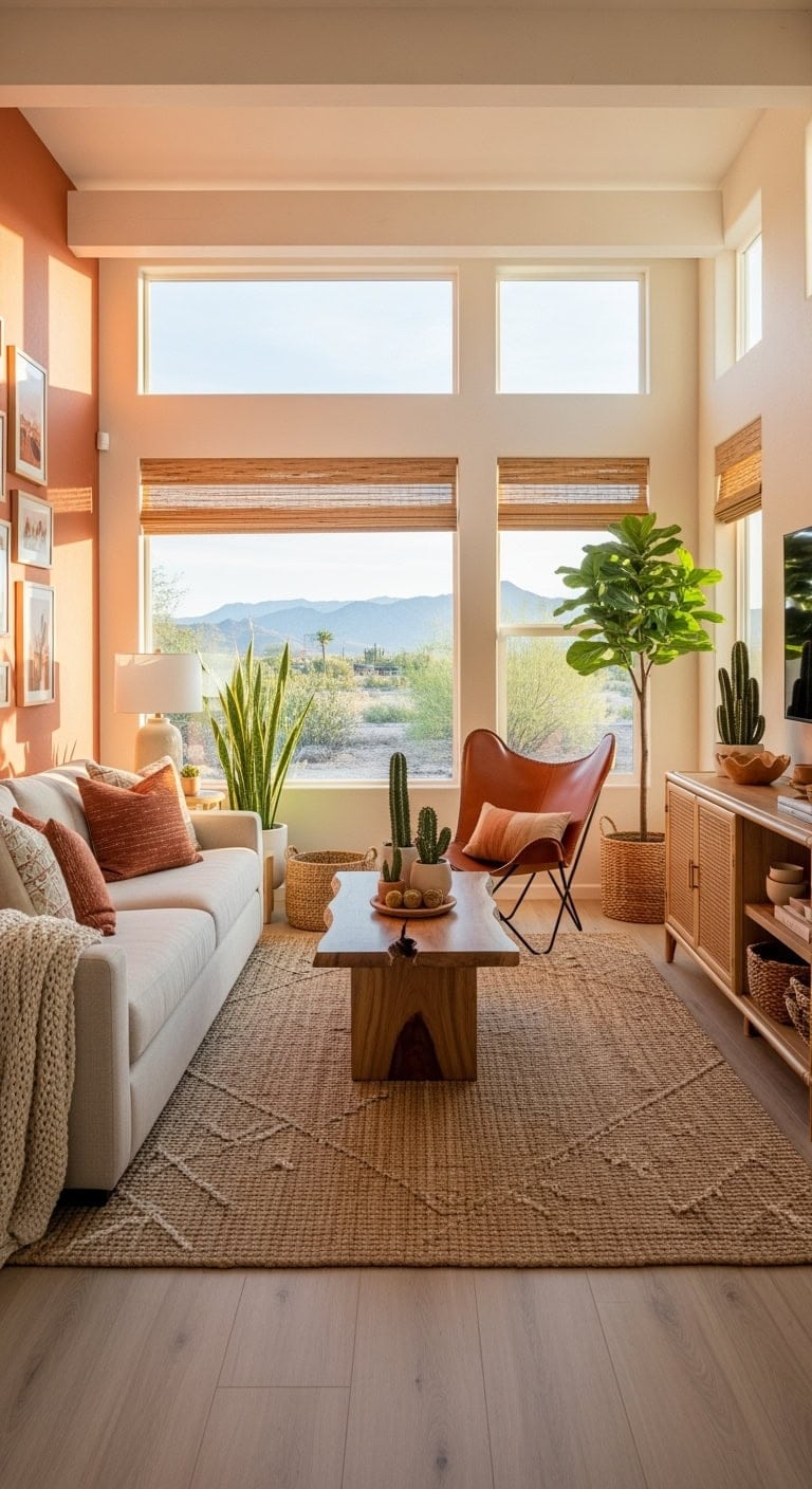 golden hour desert modern living