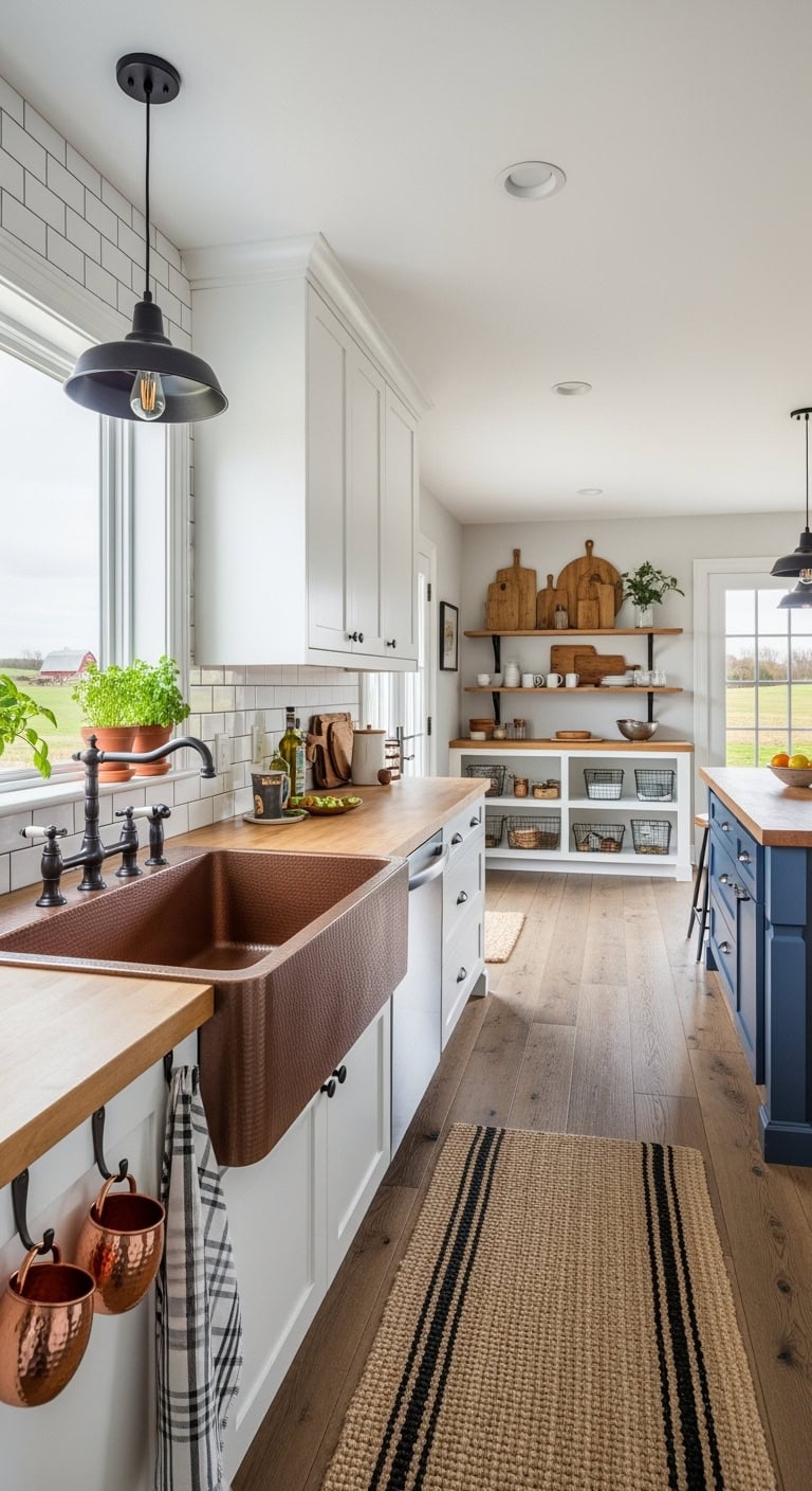 hammered copper kitchen makeover