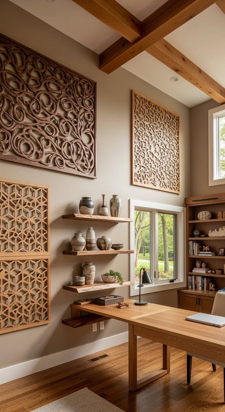 handcrafted wooden wall decor