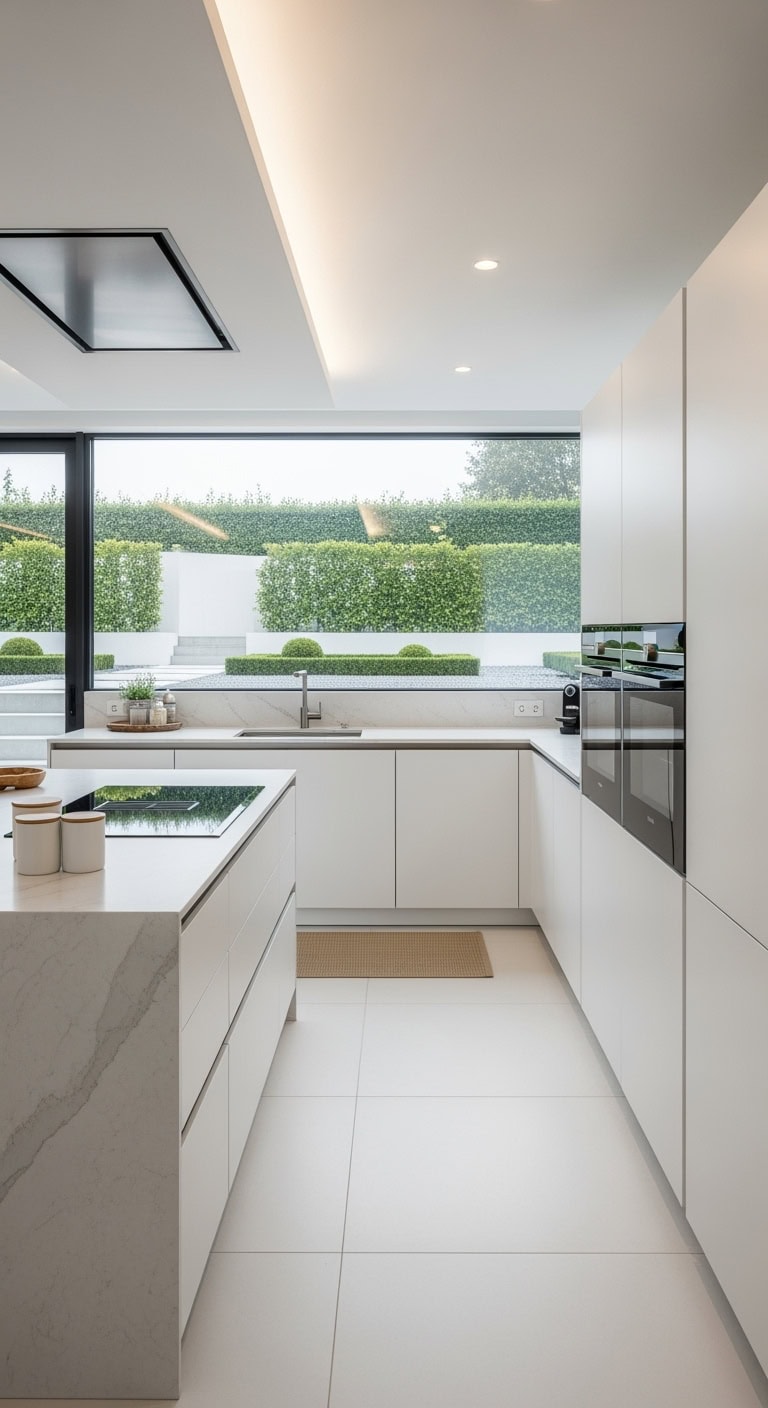 handleless minimalist kitchen makeover