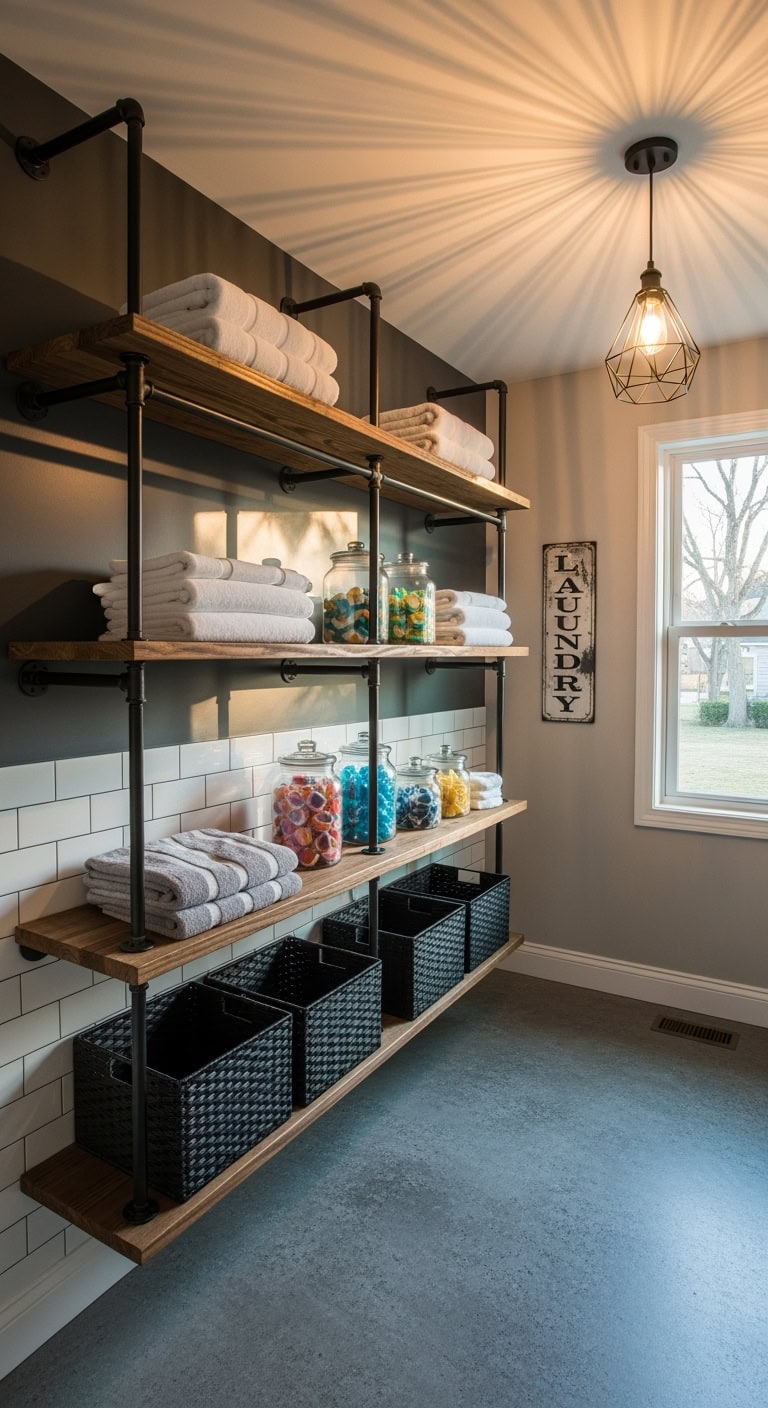 industrial adjustable pipe shelving