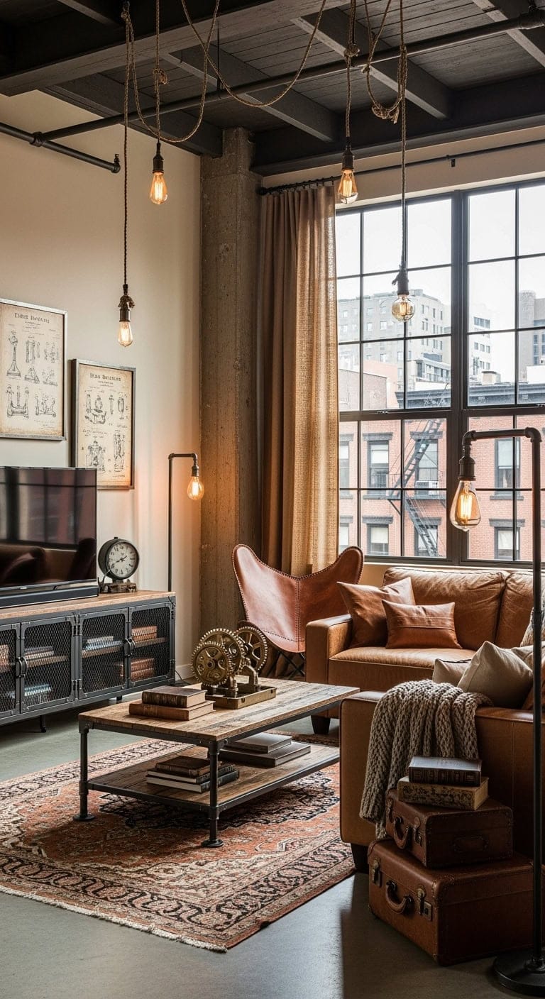 industrial leather loft vibe