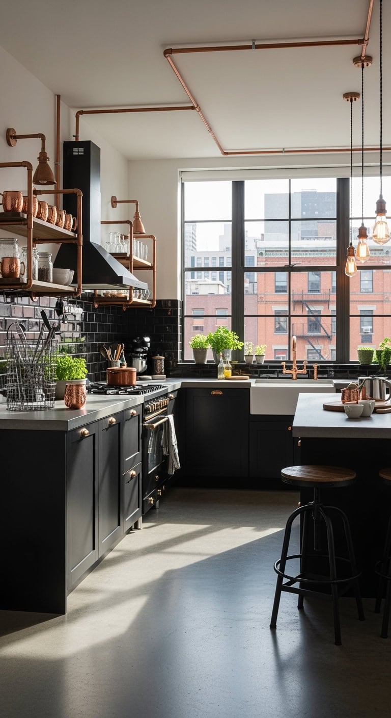 industrial matte black copper