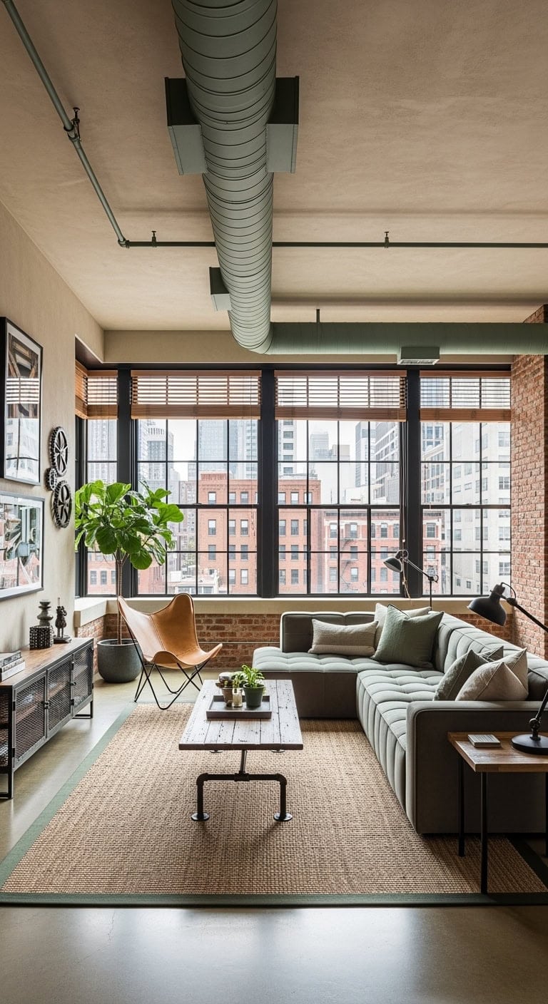 industrial sage loft living