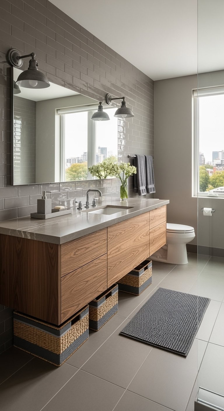 industrial spa inspired taupe grey