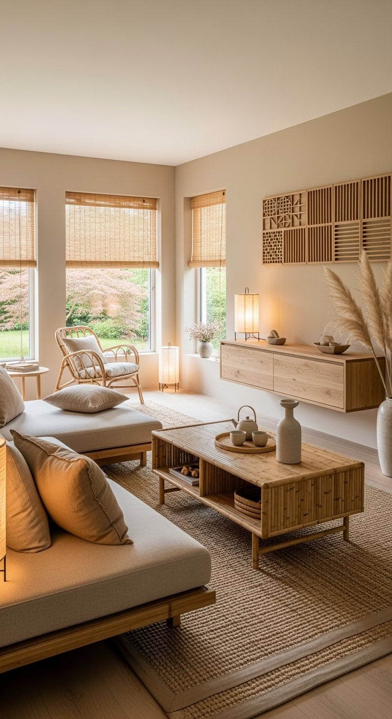 japandi bamboo beige sanctuary