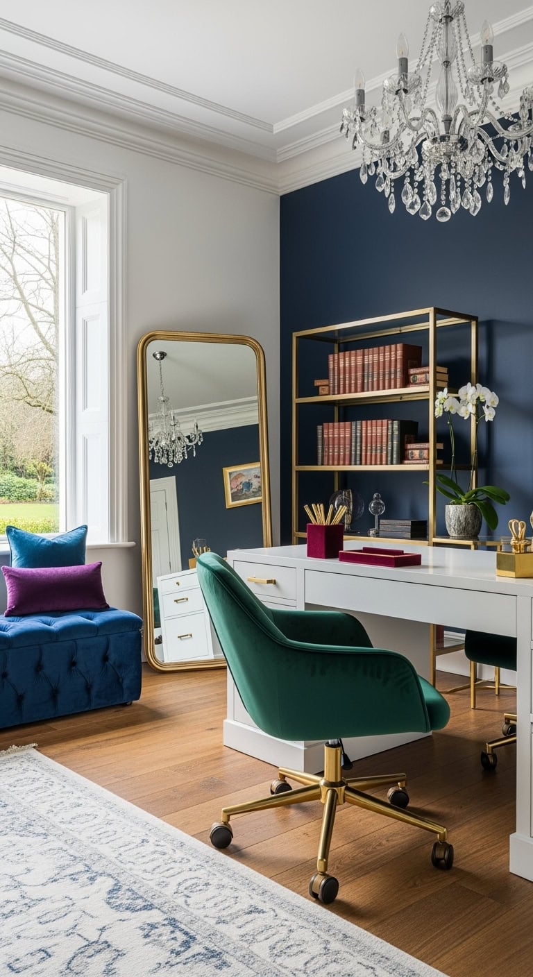 jewel toned velvet executive seating