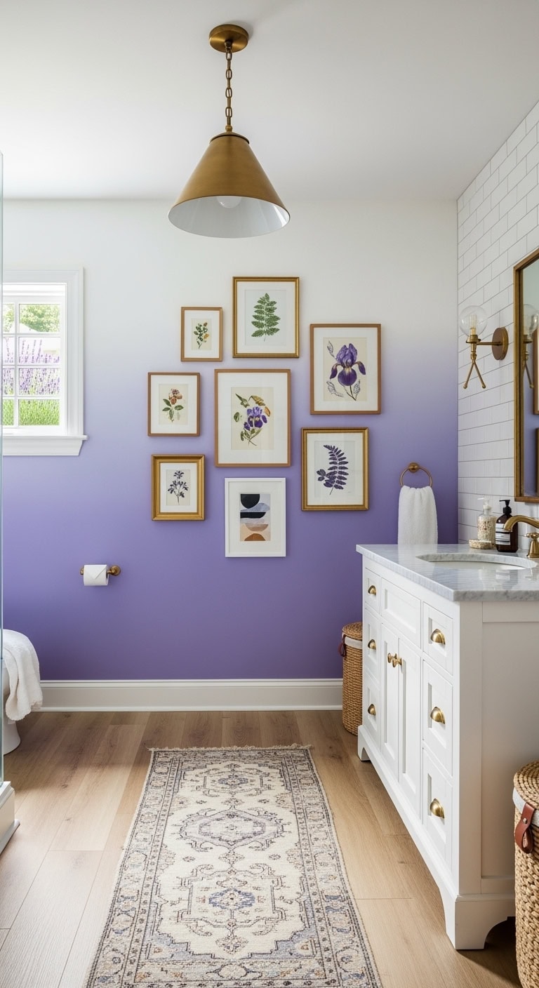lavender ombr gallery bathroom