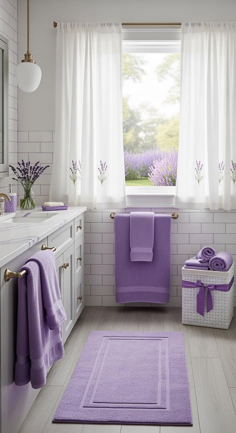 lavender spa inspired luxe textiles