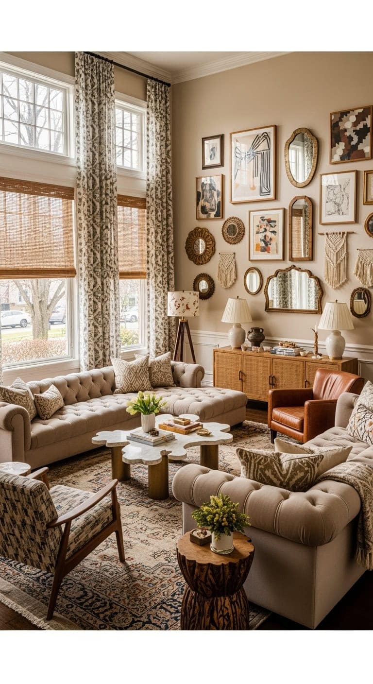 layered beige maximalist gallery