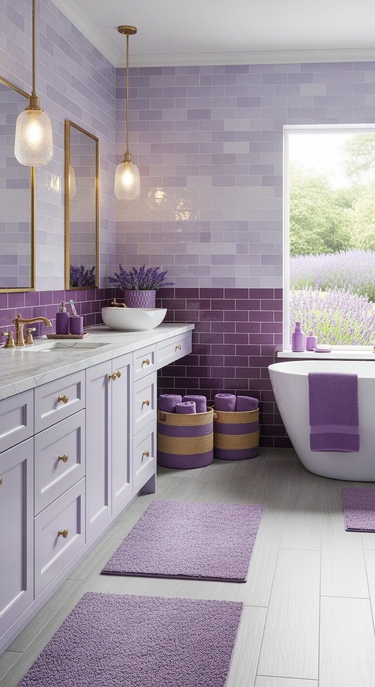 layered lavender luxury bathroom