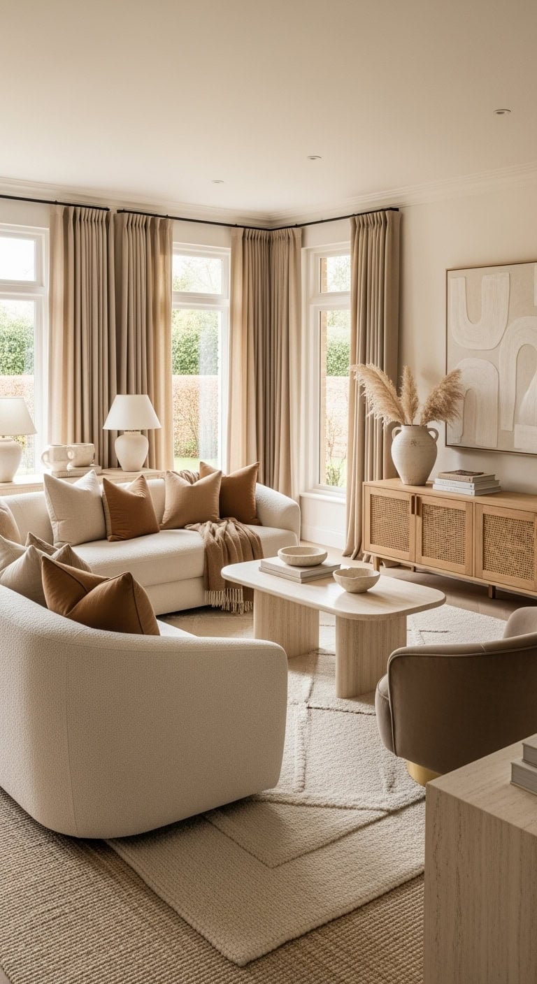 layered neutral luxe living