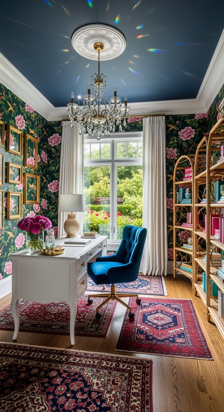 layered patterns jewel tones