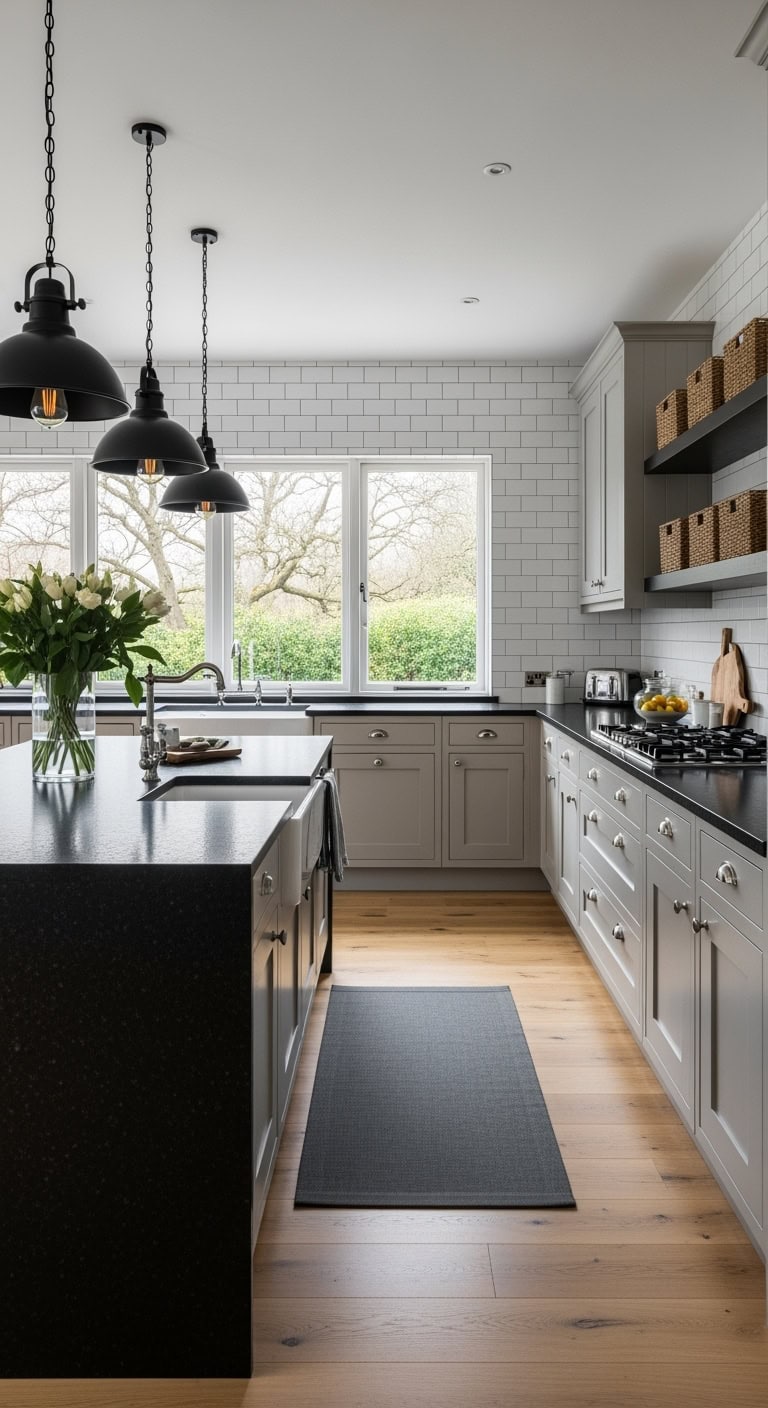 leathered black granite kitchen