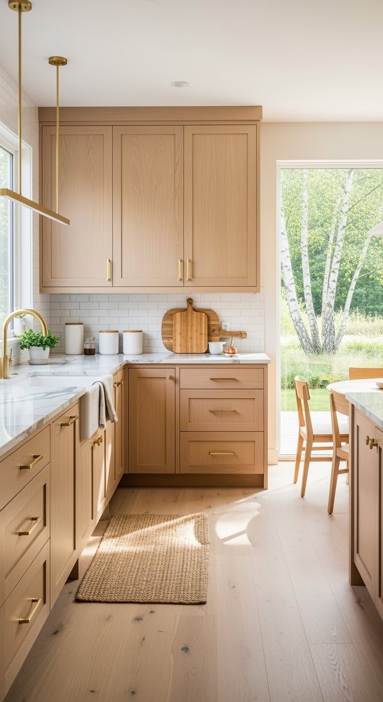 light alder scandinavian kitchen