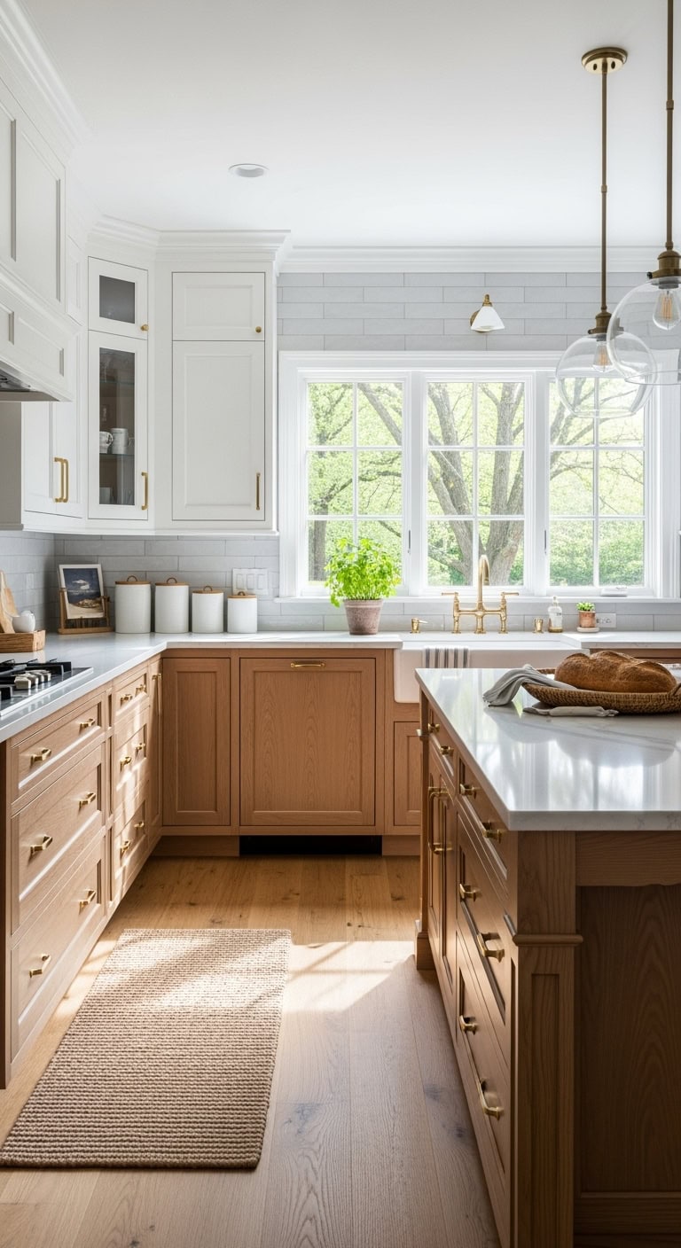 light brown lowers white uppers