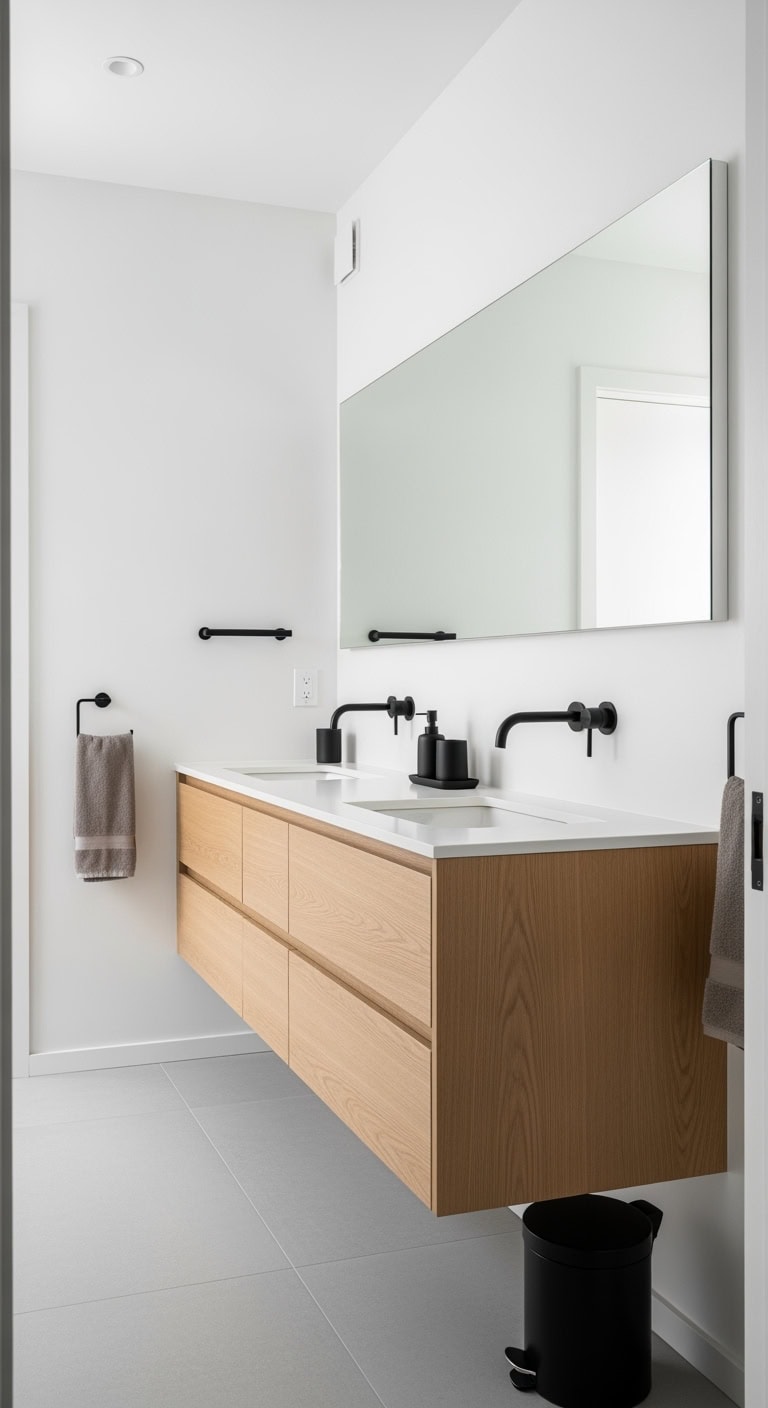 light wood matte black contrasts