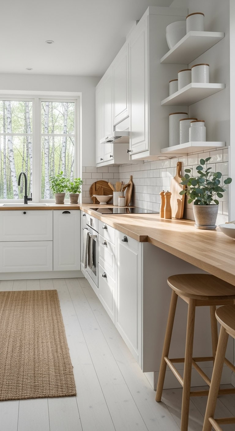 light wood white minimalism