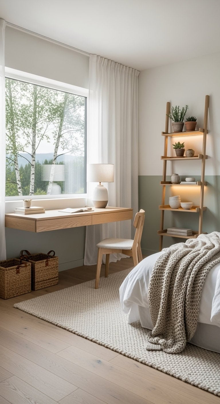 light woods cozy hygge textiles