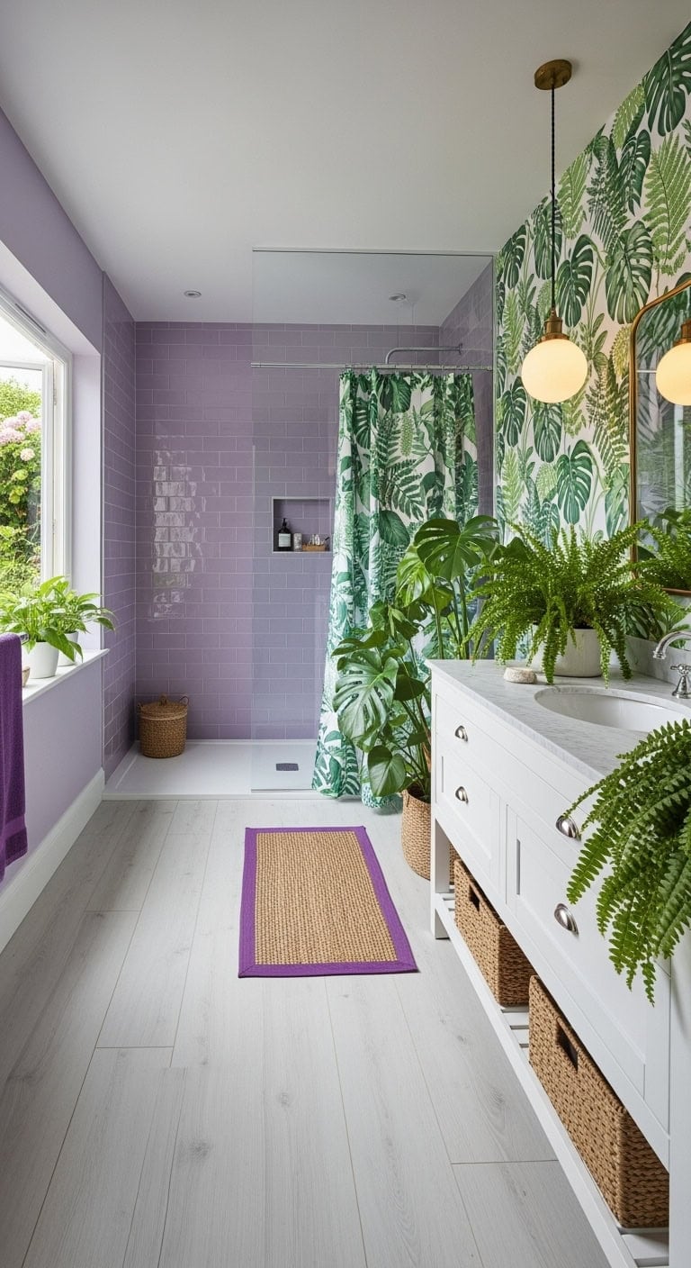 lilac botanical bathroom retreat