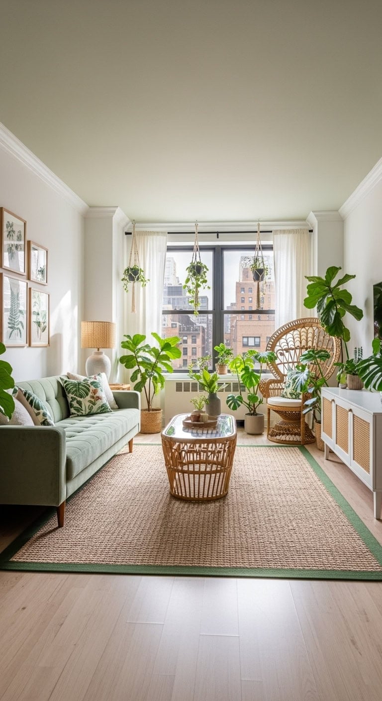 lush indoor corner plantings