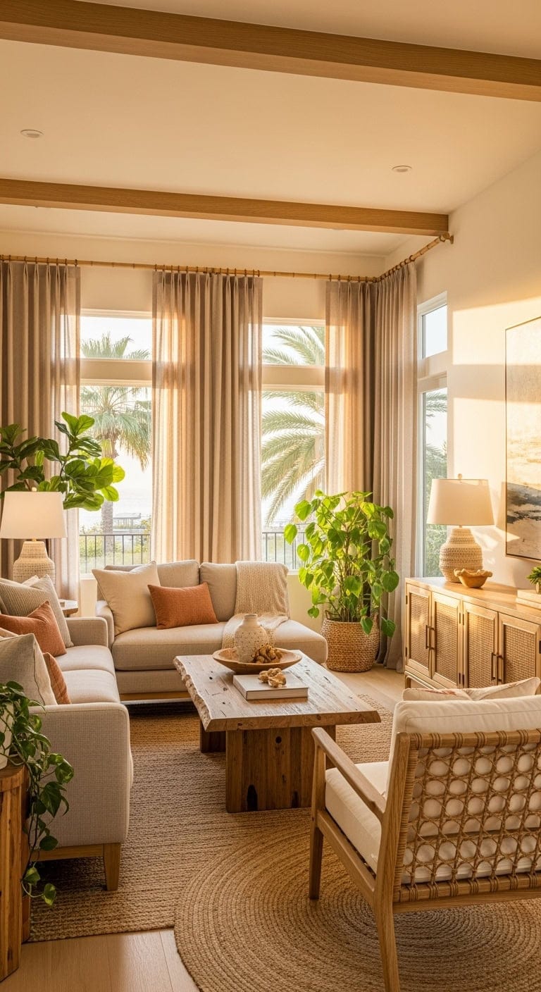 malibu inspired beige linen retreat