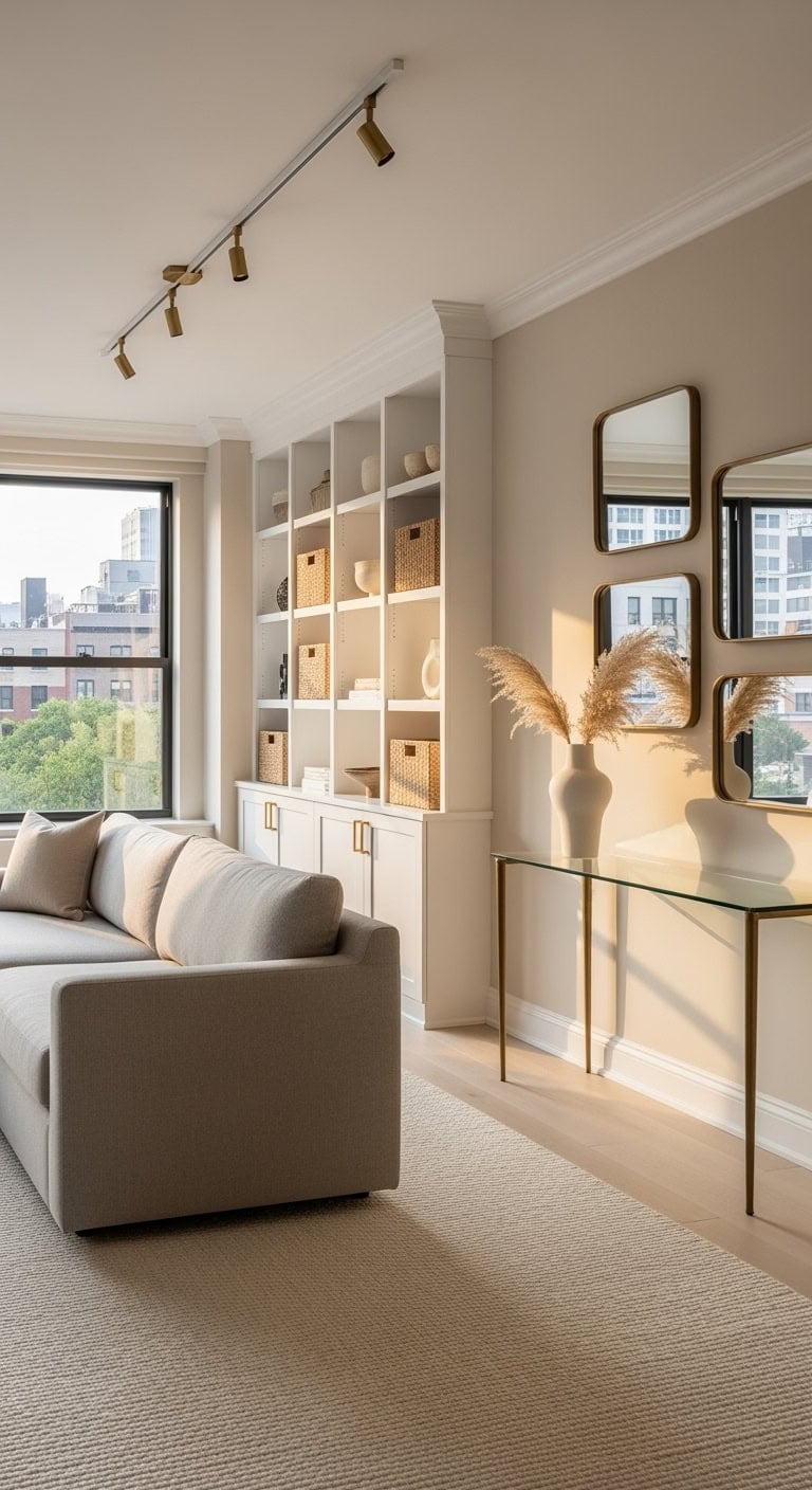 matching brass hardware warm neutrals