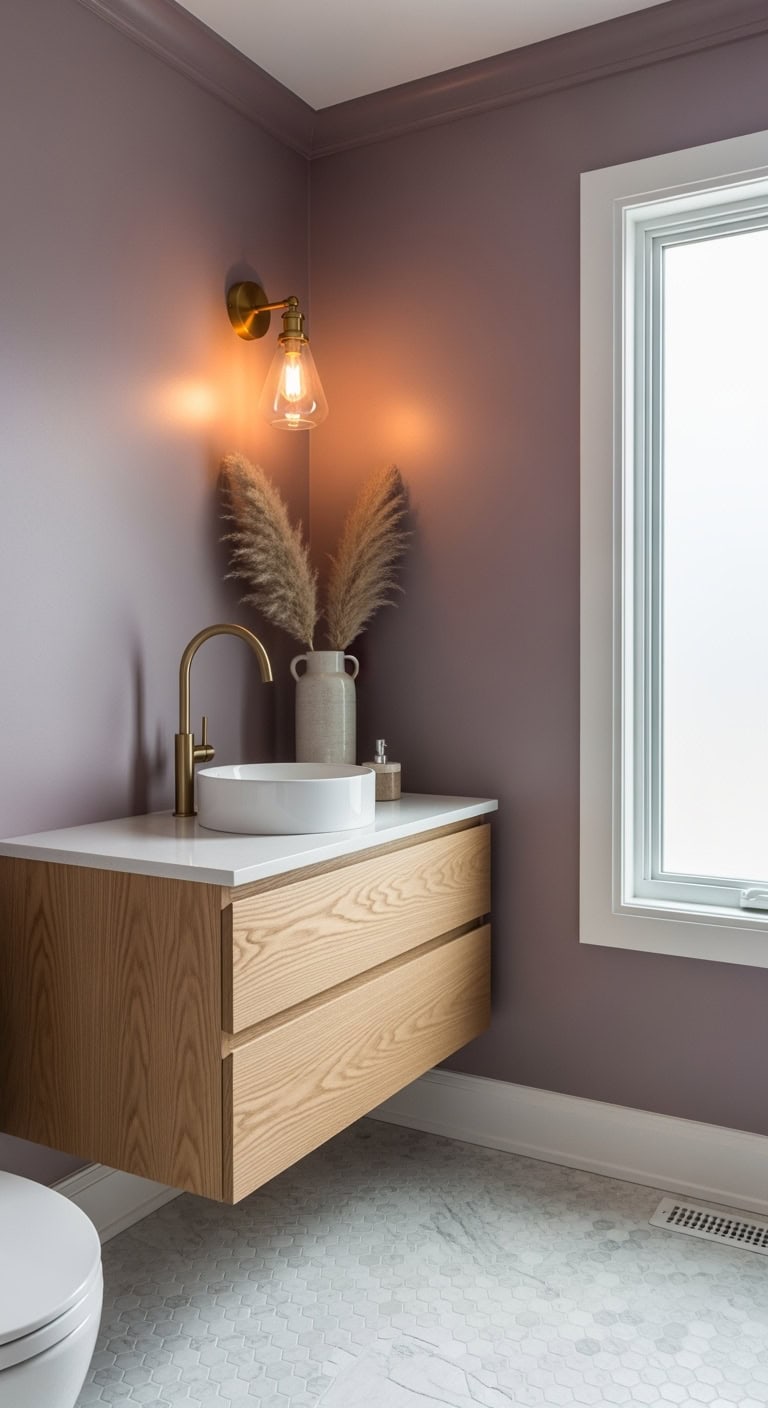 mauve bathroom design ideas