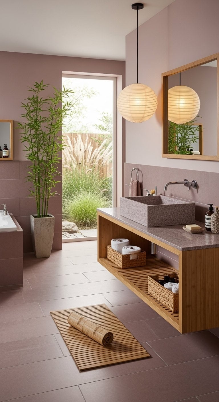 mauve stone bamboo oasis