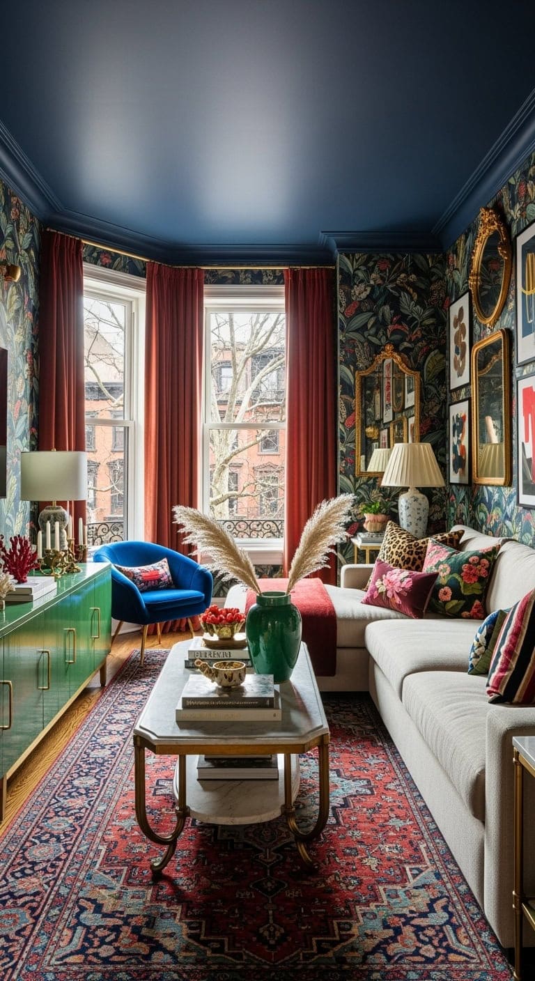 maximalist beige layered patterns