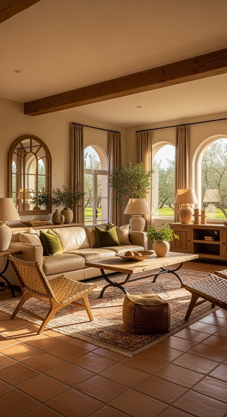 mediterranean terracotta olive retreat