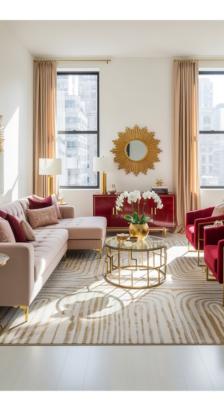 metallic velvet blush glamour