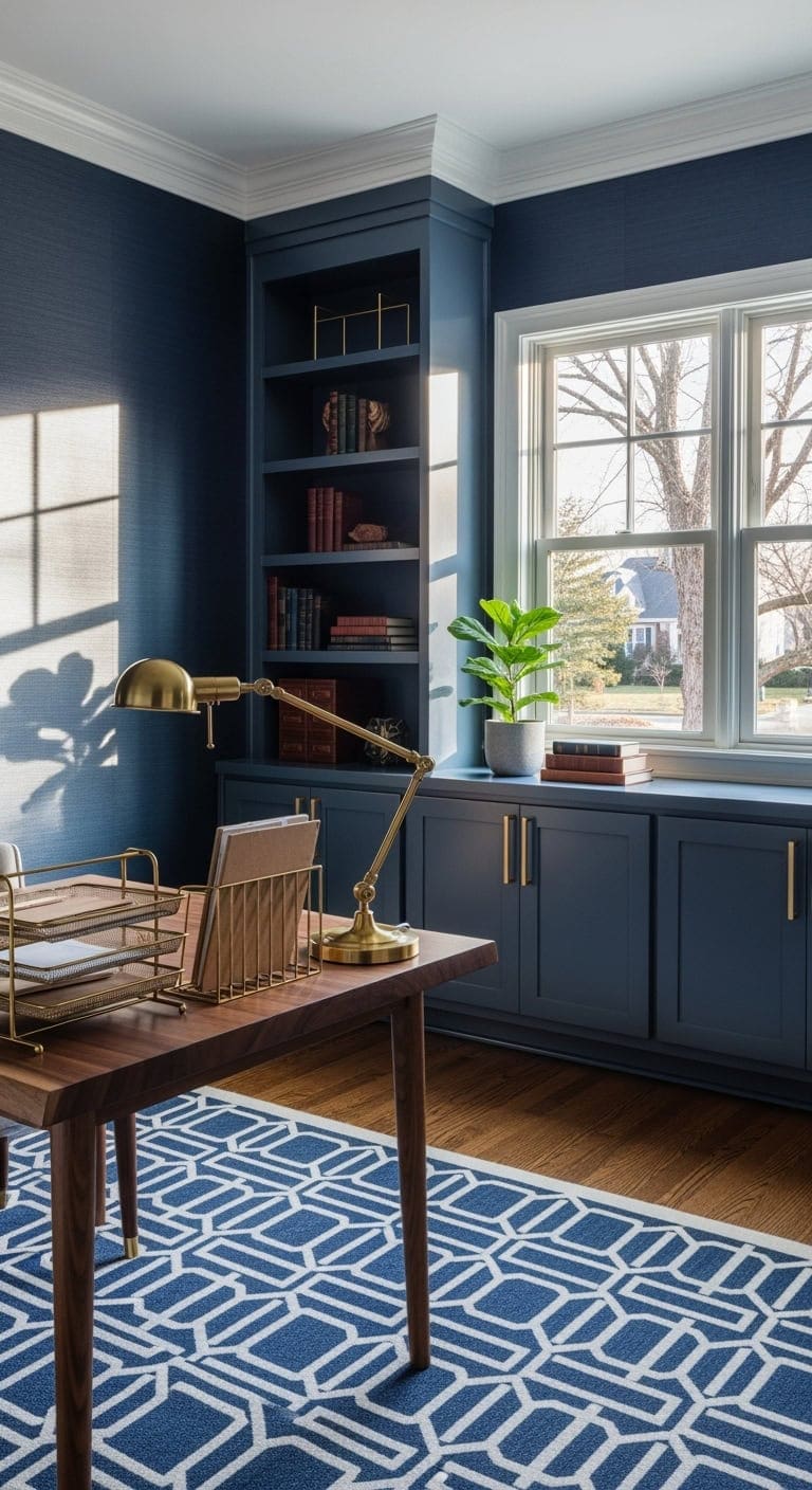 midnight navy brass executive office