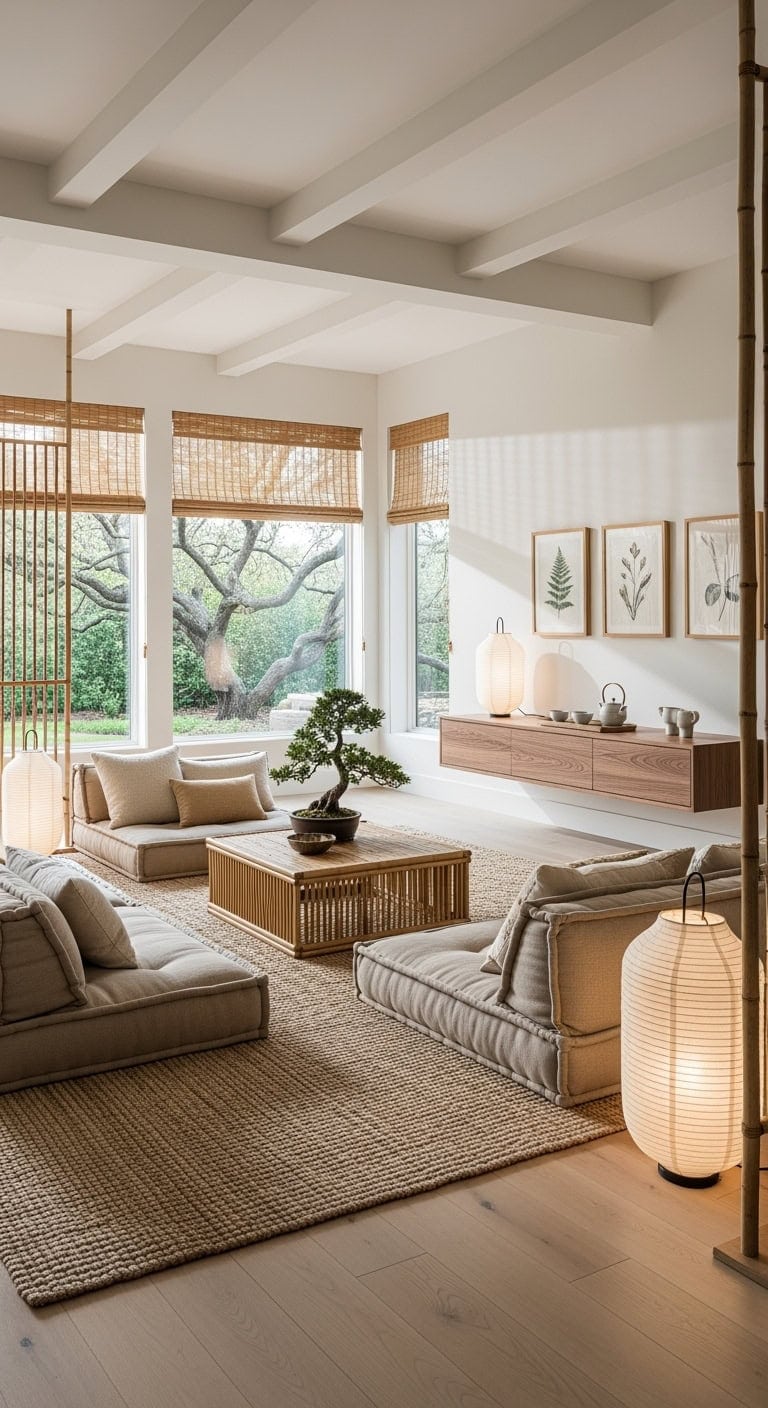 minimalist beige zen retreat
