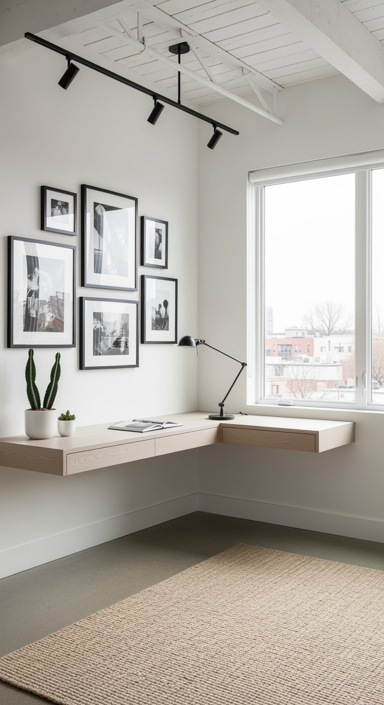 minimalist black and white gallery