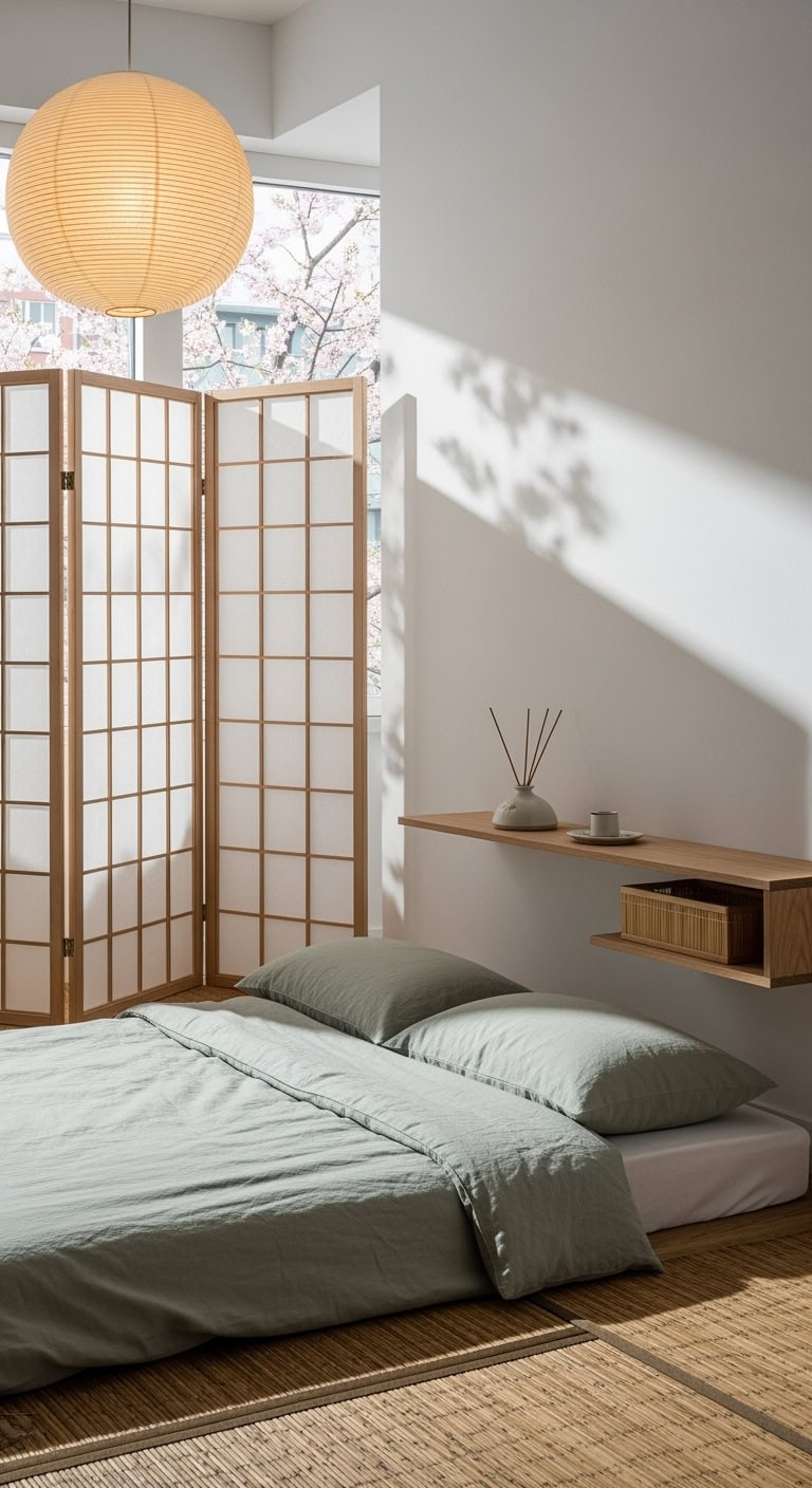 minimalist japanese inspired calming retreat