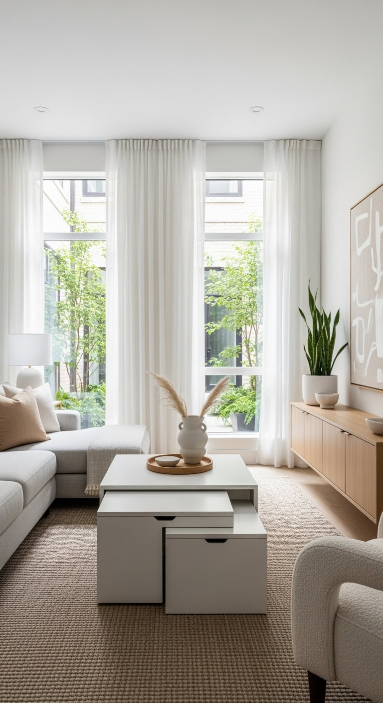 minimalist neutral serene living