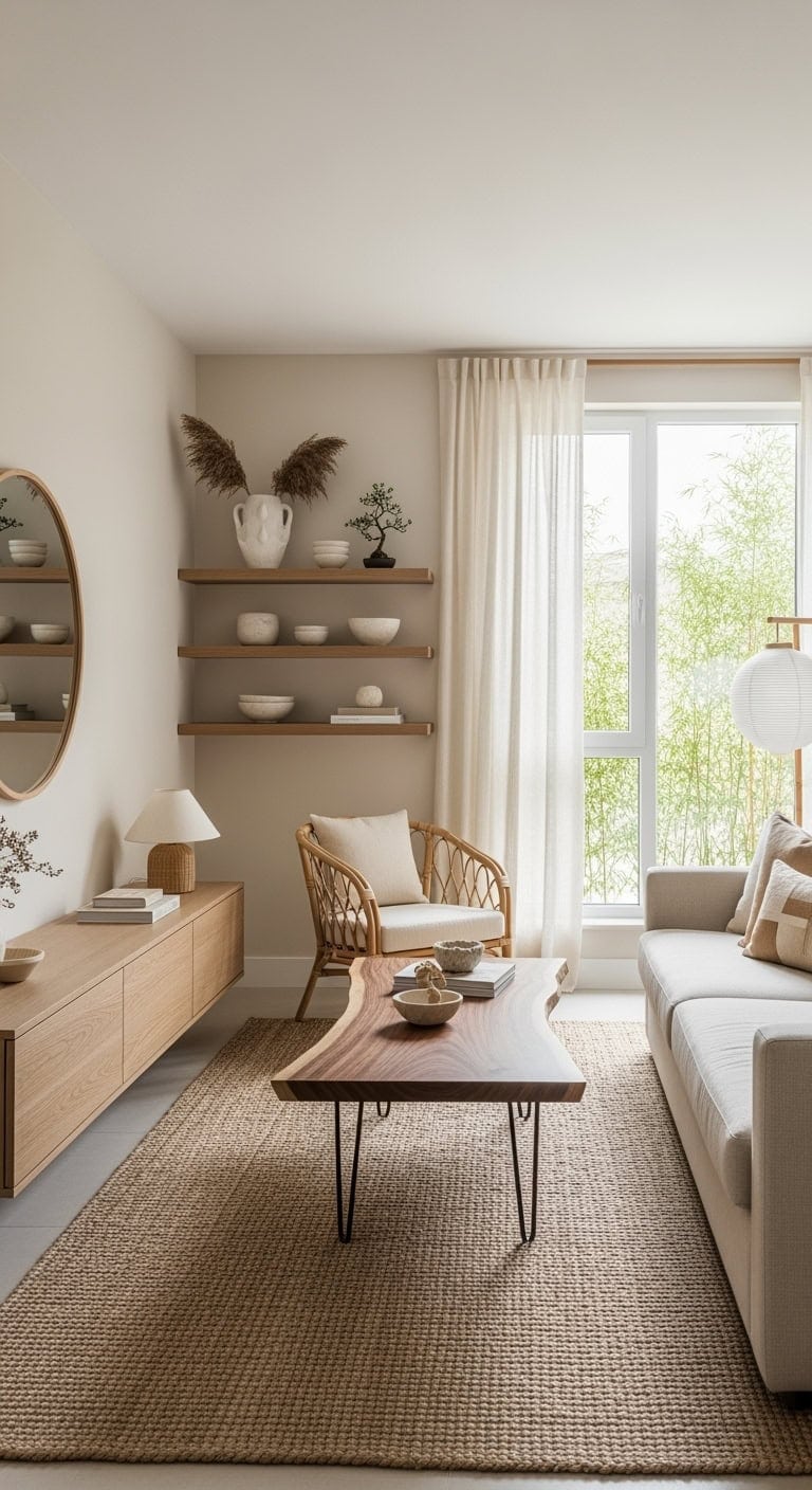 minimalist warm natural japandi