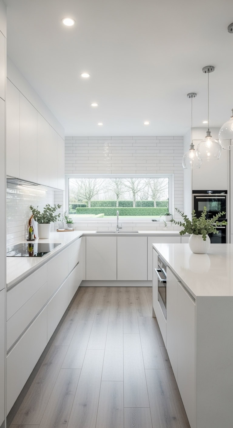 minimalist white kitchen essentials