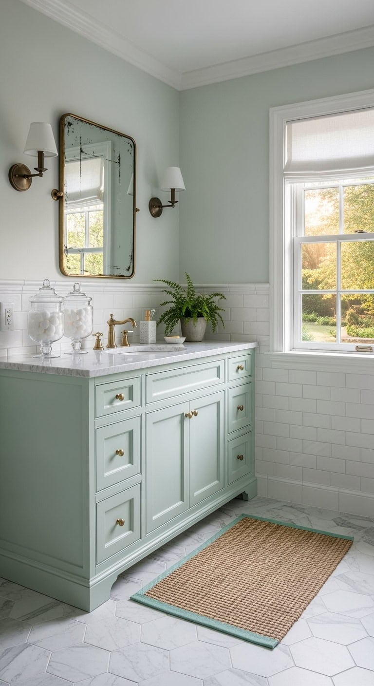 mint green vintage spa vibe